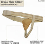 ORTONYX Inguinal Groin Hernia Truss Support Belt Guard Brace- Left Side Beige