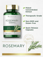 Carlyle Rosemary Capsules | 200 Count | Non-GMO & Gluten Free Extract