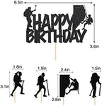 17-Piece Rock Climbing Cake Topper - Rock Climbing Theme Cake Decoration for Birthday Parties