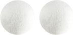 Wool Dryer Balls, White, Anti-Static Laundry Balls for Clothes Drying, 2 Pack