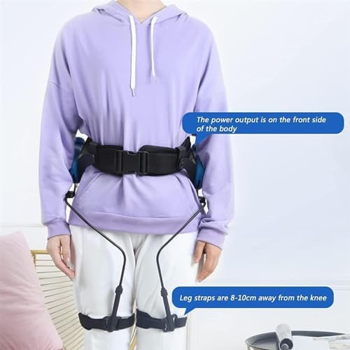 Walking Mobility Aid Bionic Body Power Walking Aids, Adjustable Lower Limbs Assisted Rehabilitation Training Equipment(Black,Medium)
