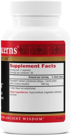 Chiroin D-Chiro Inositol Capsule Supplement – Glucose & Lipid Metabolism Support – Chirositol Extract – 60 Capsules, 300mg – Liver & Hormonal Health Formula