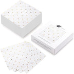 WRAPAHOLIC 50Pcs Valentine's Day Paper Napkins - 3-Ply Glold Foil Heart Disposable Luncheon Napkins for Happy Valentines Day Tableware Party Supplies - 6.5 x 6.5 In