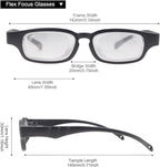 Flex Focal Adjustable Glasses Dial Vision Reading Glasses 0D to 350D Zoom Eyeglasses Men and Women，Adjustable Focus