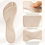 4pcs Flip Flop Shoe Inserts, Adhesives Flannel Thong Sandal Insoles Anti-Slip Shock Absorption Invisible Slim Pads Sandal Strap Cushions Reliable Toe Protectors for Women