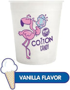 Fun Sweets Vanilla Cotton Candy 6-Pack – Dye Free White Cotton Candy in 1.5 oz Individual CottonCandy Tubs – White CottonCandy for Weddings, CandyBuffets & Bridal Showers