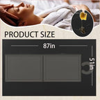 Massage Table Sheet, 87 x 51" PVC Reusable Wax Mat Pad Waterproof Massage Bed Cover Sheet (1Pcs Black)