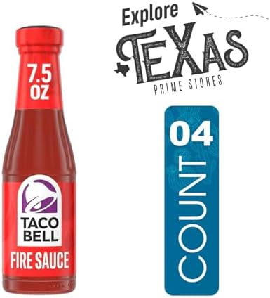 Taco Bell - Lavinia Essential Bundle: 4-Pack of Fire Sauce, 7.5 oz Glass Bottle + 1 Utility Prop.