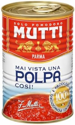 Mutti Crushed Tomatoes (Polpa), 28 oz. | 6 Pack | Italy’s #1 Brand of Tomatoes | Fresh Taste for Cooking | Canned Tomatoes | Vegan Friendly & Gluten Free | No Additives or Preservatives