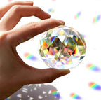 Clear Crystal Ball Optical Crystal Reflective Spheres Decor Photography Ball Crystals Prisms for Home Office Window Feng Shui Garden Décor(60mm/2.36inch)