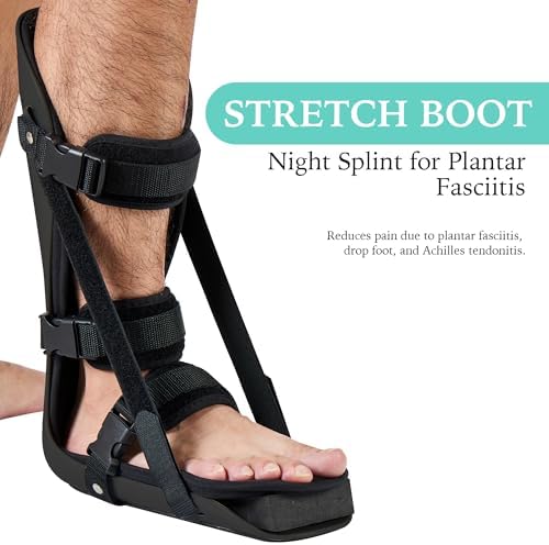 kefit Night Splint for Plantar Fasciitis, Adjustable Plantar Fasciitis Boot Fits Right or Left Foot, Plantar Fasciitis Brace for Men Women Large