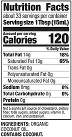 BetterBody Foods Organic Coconut MCT Oil - Energy Boosting- Keto-Friendly - C8 & C10 - Gluten Free - 16.9 oz