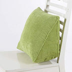 Soft Wedge Reading Pillow Triangle Corduroy Back Cushion Backrest Positioning Sofa Bed Office Chair Rest Pillow Back Support Pillow (Coffee)