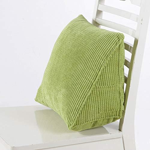 Soft Wedge Reading Pillow Triangle Corduroy Back Cushion Backrest Positioning Sofa Bed Office Chair Rest Pillow Back Support Pillow (Coffee)
