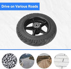 Electric Scooter 200x50 Solid Tire & Plastic Hub 8"x2" Solid Tyre Tubeless Tire with 10mm Bearing Explosion Proof for Electric Scooter Balance Bike Toddler Bike Strollers