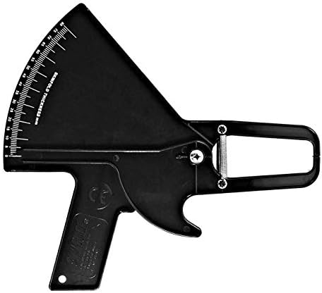 Skinfold Caliper with Body Fat Software and Multilingual Manual (Black)