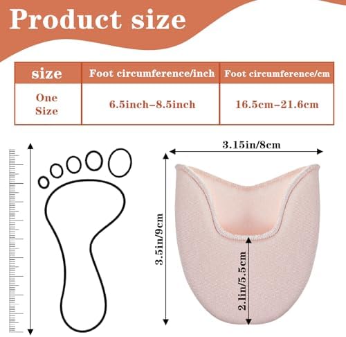 Ballet Toe Pads - Soft Foot Care Toe Pad for Ballet Dance, 3.34 x 3.15 Inch Knitted Fabric Toes Cap Cover, Women Girls Dance Toes Pads for Pointe Shoes, Forefoot Wrap Cover Protector Cushion