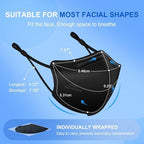 KN95 Adjustable Face Masks 10 Pack Individually Wrapped Adult Masks with Adjustable Ear Loops and Anti-Fog Nose Pad
