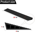 Threshold Ramps for Doorways 1 Rise, Door Floor Transition Strip Self-Adhesive Wheelchairs Ramps, Door Threshold for Home Steps (Black, 2 PC)