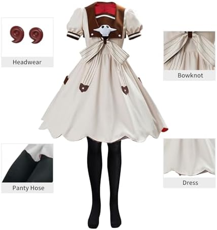 Gosbeliy Womens Nene Yashiro Cosplay Costume Toilet Bound Hanako kun Yashiro Dress with Accessories