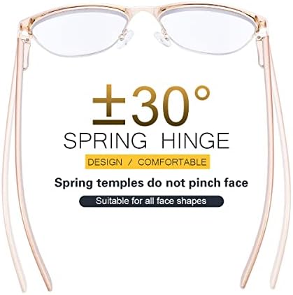 YIMI Progressive Multifocus Spring Hinge Reading Glasses Computer Blue Light Blocking Multifocal Reader Eyewear Women Men