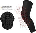 SZKANI Knee Pads Compression Leg Sleeve Knee Sleeve for All Sports Wrestling Protector Gear, 1 Pair of Knee Paded