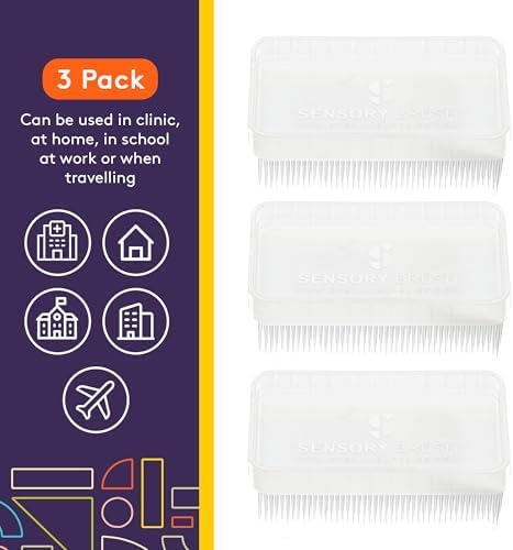 Special Supplies Sensory Brush Therapressure Therapy Brush for Occupational and Sensory Brushing, Stimulating and Calming Tools for Kids and Adults, Soft Flexible Bristles, Latex Free (3 pack)