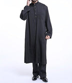 Qianliniuinc Loose Style Middle East Kaftan Dubai Arab Muslim Islamic Men's Clothing Suit Shirt Pants