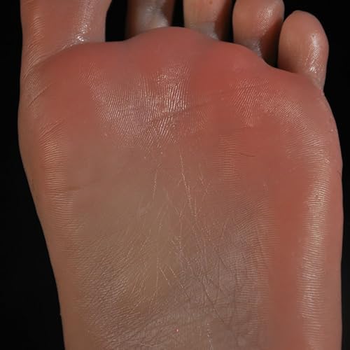 1 Pair Silicone Lifesize Male Mannequin Foot with Bone Realistic Silicone Feet Mannequin Display Jewerly Sandal Shoe Sock Display Art Sketch (Dark Color)