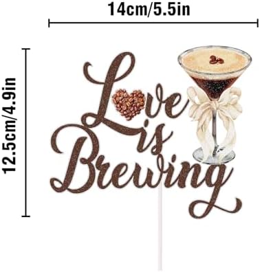 Love is Brewing Cake Topper Coffee Themed Bridal Shower Decorations