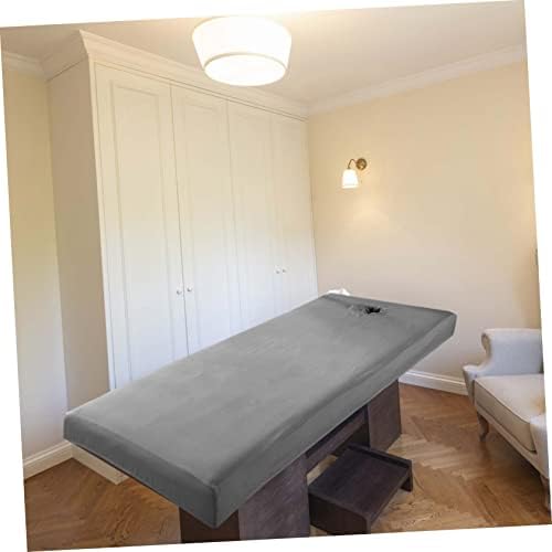 Massage Bed Cover Washable Spa Couch Sheet with Face Hole Breathable Knitted Material Professional Massage Table Cover 74.80X27.55X4.72 Inch for Salon and Spa Use