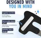 Dr. Frederick's Trigger Finger Splint - 2 ct - HSA/FSA - Index, Middle & Ring Fingers - Padded Brace for Arthritis, Mallet Finger, Tendonitis - Adjustable, Doctor-Developed - Regular Black