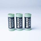 BOXIO - Bag Bundle: 3x Compostable Trash Bags for Camping Toilet & Kitchen | 2.6 Gallon recyclable Bags for home & Portable Toilet | Eco-Friendly Compost Bags for Kitchen, Bathroom, Office Fit - green