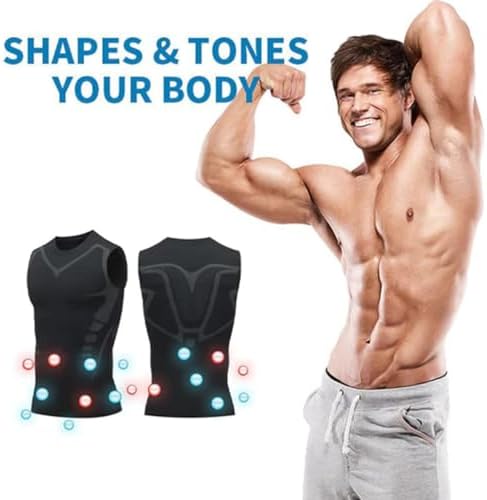 Qiawi Ionic Shaping Vest,Energxcell Ionic Shaping Vest,Body Shaper for Men,Menionic Tourmaline Posture Corrector Vest