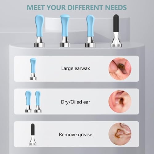 Premium Silicone Ear Cleaning Tips – 8-Piece Replacement Set for Bebird Ear Endoscopes | Spiral, Scoop & Brush Attachments with Travel Case