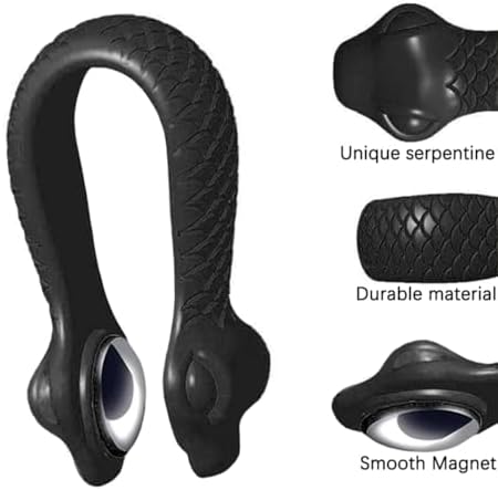 2 Pcs Acupressure Clips, Migraine Relief Clips with Serpentine Pattern, LI4 Massage Clips for Men/Women, Plastic Tiger Mouth Rubdown Clips for Headache, Migraine, Tension Relief, Black