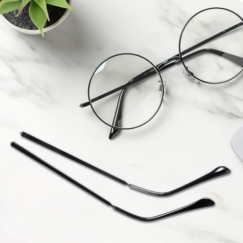 Hemobllo Metal Glasses Replacement Temple, Eyeglasses Arms Legs 1 Pair Sunglasses Arm Replacement (Black)