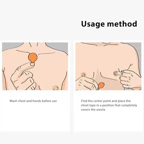 Buachois Men Nipple Covers, 80PCS Disposable Adhesive Pasties Protector Concealer Ultra Thin Sports Protection for Running Biking Workout