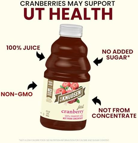 R.W. Knudsen Cranberry Juice Not from Concentrate, 32 fl oz (Pack of 1)