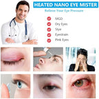 Heated Nano Eye Mist Sprayer,Portable Eye Mister with Warm Compress Moist Heat for Relief Dry Eyes and Stye,Eye Drops Tool,Rechargeable Electric Eye Steamer for Eyelid,Eye Skin SPA