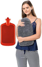 Peterpan Teddy Charcoal Rubber Hot Water Bottle Cover, Size: XXX-Large, Hot Water Bag for Pain Relief, BPA & Phthalates Free,100 Fl Oz Capacity, Gray
