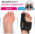 Effective Bunion Corrector for Men & Women | Relief Kit with Cushion Sleeves | Toe Straightener – Large/X-Large