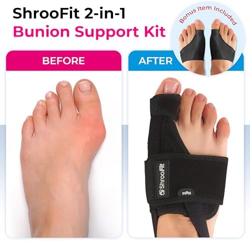 Effective Corrector for Women and Men | Relief Kit, Straighten Toes, and Correct Alignment | Cushion Sleeves | Feet Support - Small/Medium