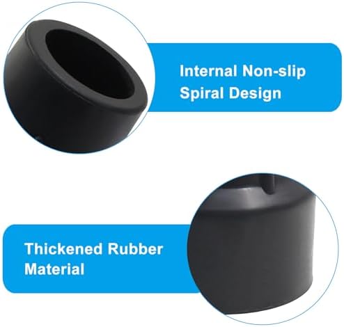 Bonsicoky Thickened Rubber Cane Tips 1 Inch