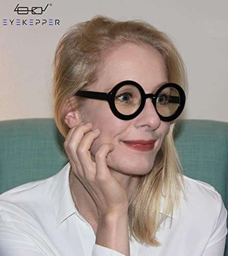 Eyekepper 4-pack Design Reading Glasses Blue Light Blocking Women Oversized Round Computer Readers +1.25
