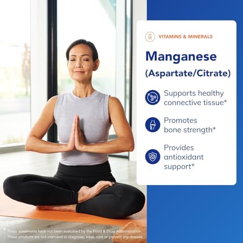 Pure Encapsulations Manganese (Aspartate/Citrate) | Hypoallergenic Trace Mineral Supplement for Connective Tissue and Bones | 60 Capsules