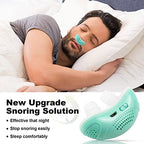 Electric Anti Snoring Devices, Mini Machine, Airing Micro for Travel, Sleep Apnea Devices, Snoring Solution for Men and Women, Suitable for All Nose Shapes Mint Green