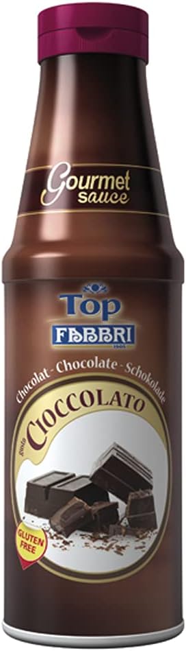 Fabbri Gourmet Sauce, Chocolate, Flavoring Sauce for Gelato and Desserts, Made in Italy, 33.5 ounce bottle