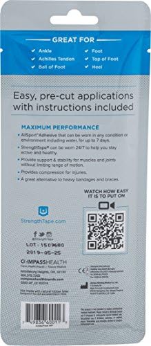 StrengthTape Kinesiology Tape, K Tape Taping Kits, Premium Sports Tape Provides Support and Stability to The Target Area, Multiple Kits Available