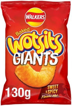 Walkers Wotsits Giants Flamin Hot, Red, 130 g (Pack of 1)